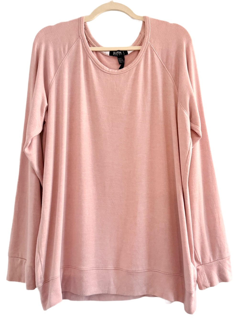 Buffalo David Bitton Dusty Pink Soft Knit Top Long Sleeve XL